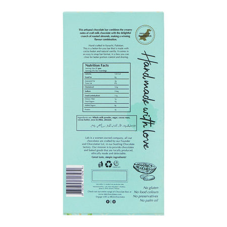 Lals Chocolate 36% Cocoa Almond Milk, Gluten Free, No Palm Oil, Preservatives and Food Colors, 90g - Image 2