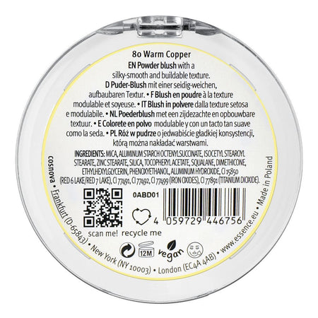 Essence Blush Crush, Highly Pigmented, Vegan, Oil Free, Perfume Free, Alcohol Free, 5g, 80 Warm Copper - Image 3