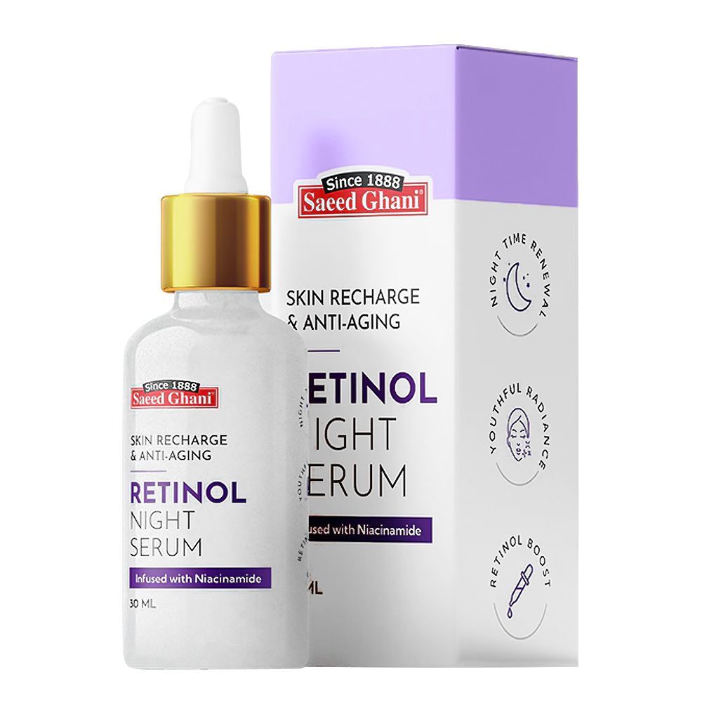 Saeed Ghani Skin Recharge & Anti Aging Retinol Night Serum, 30ml Main Image
