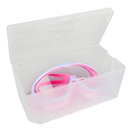 Swimming Goggles For Kids 6-12 Years With Ear Plug, Wide View, Anti Fog & UV, Blue/Pink, 158AF - Image 2