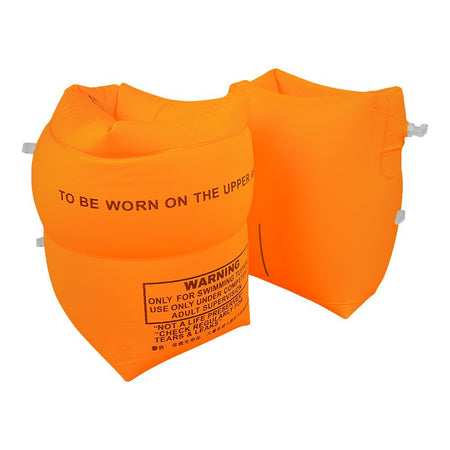 Swimming Floats Inflatable Arm Bands For Kids, Floatation Sleeves Water Wings, Orange, 1-Pair - Image 2