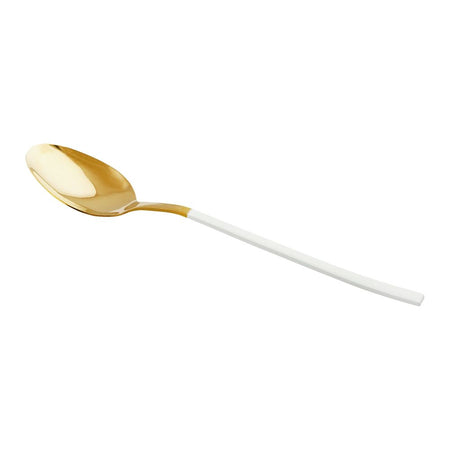 Chucan Stainless Steel Table Spoon Set, White & Gold, 6-Pack, CC-001 - Image 2