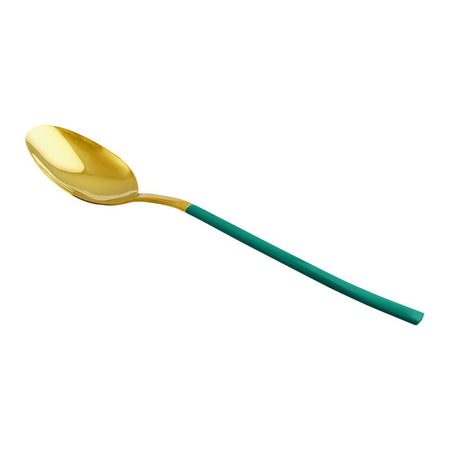 Chucan Stainless Steel Table Spoon Set, Green & Gold, 6-Pack, CC-010 - Main Image