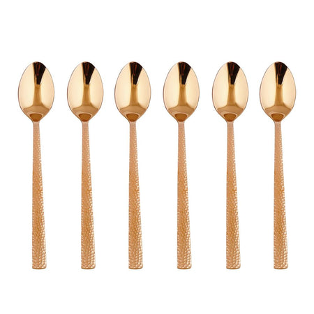 Dinette Stainless Steel Tea Spoon Set, R-Gold 100c, 6-Pack, DY-008 - Image 2