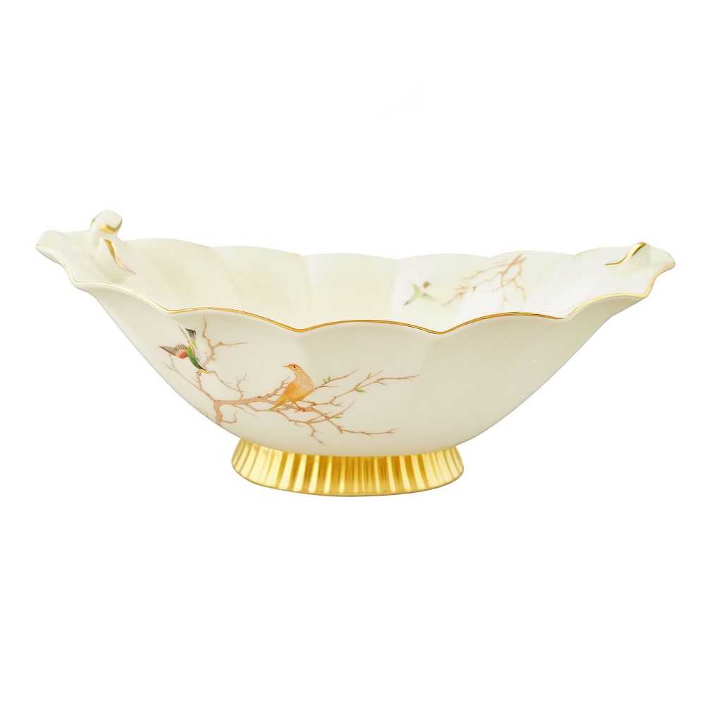 Angela Oval Bird Serving Bowl with Base, Ideal For Desserts, Fruits, Snacks & Table Decor, BRD267 - Main Image