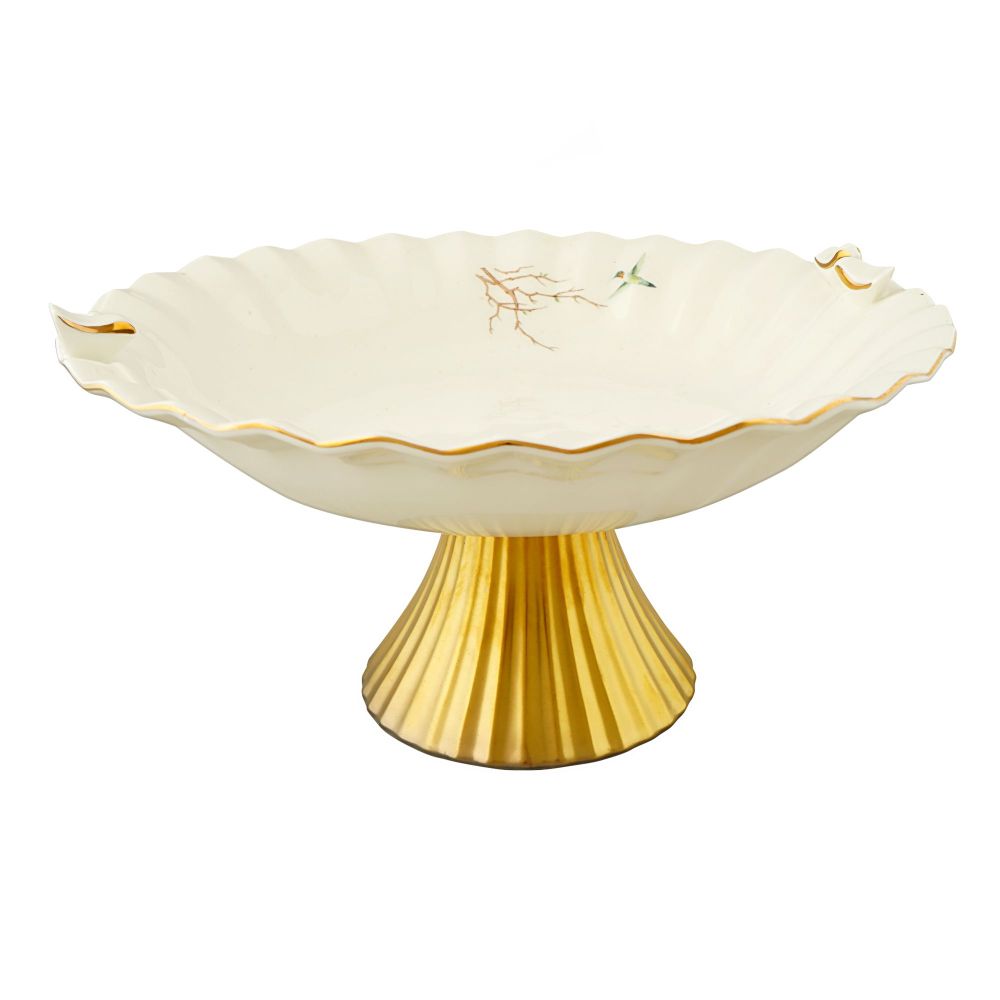 Angela Bird Serving Bowl with Base, Ideal For Desserts, Fruits, Snacks & Table Decor, BRD277 - Main Image