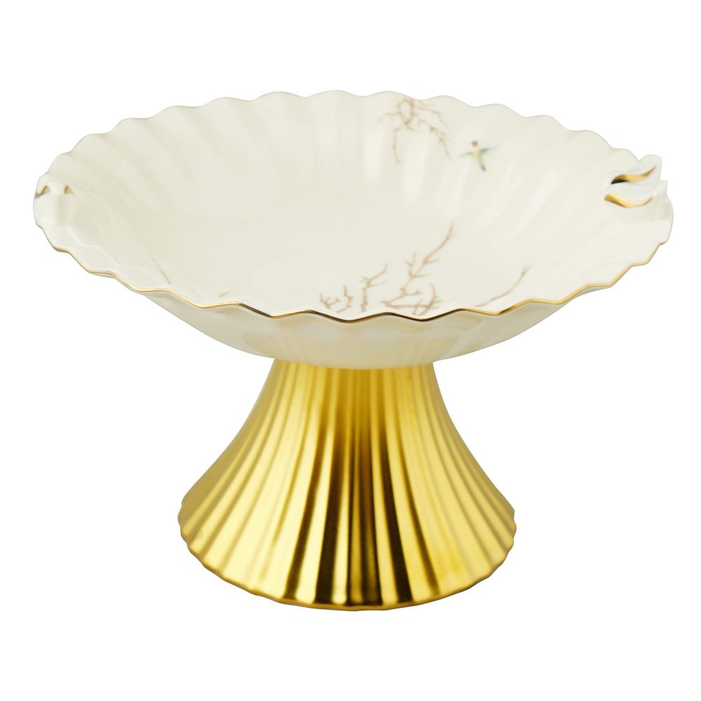 Angela Candy Serving Bowl with Base, Ideal For Desserts, Fruits, Snacks & Table Decor, BRD261 - Main Image