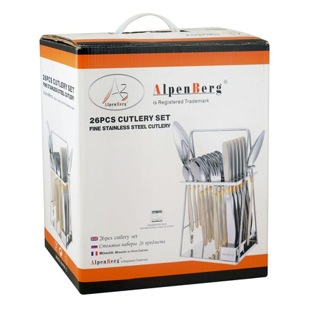 Alpen Berg Stainless Steel Cutlery Set, 26-Pack, QQ115 - Image 3