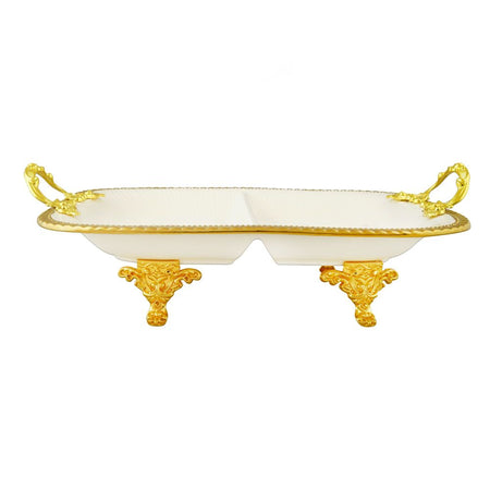 Angela 2 Compartments Deep Serving Dish Platter, R-Flow, 34x23cm, AB-06 - Image 2