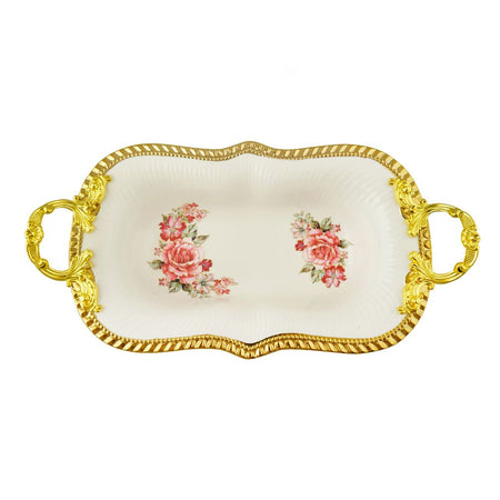 Angela Floral Deep Serving Bowl Platter, R-Flow, 30x18cm, AB-14 - Image 3
