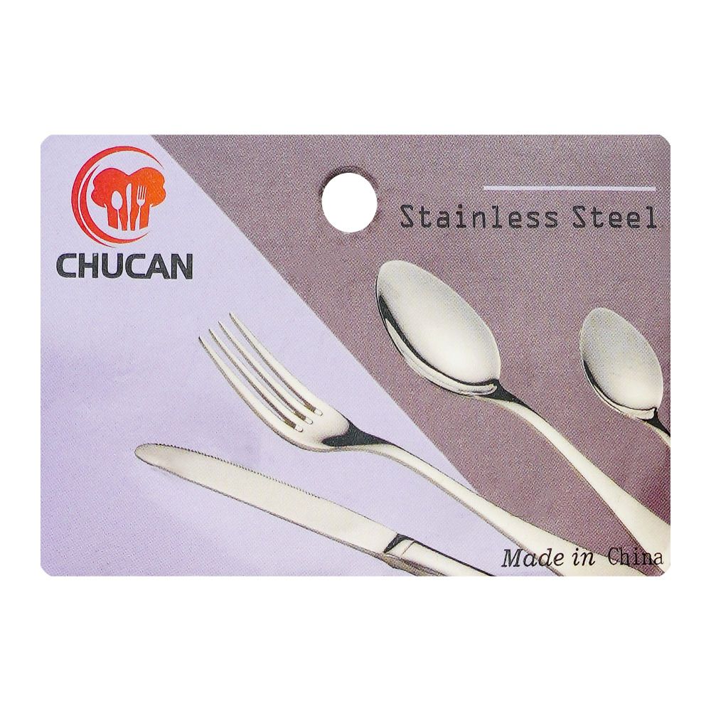 Chucan Stainless Steel Tea Spoon Set, Red & Gold, 6-Pack, CC-006 - Image 4