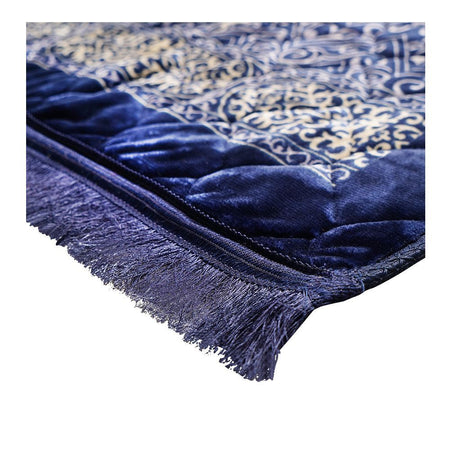 Plushmink Sujood Printed Single Janamaz/Prayer Mat, Gift Box, Blue, F404049 - Image 2