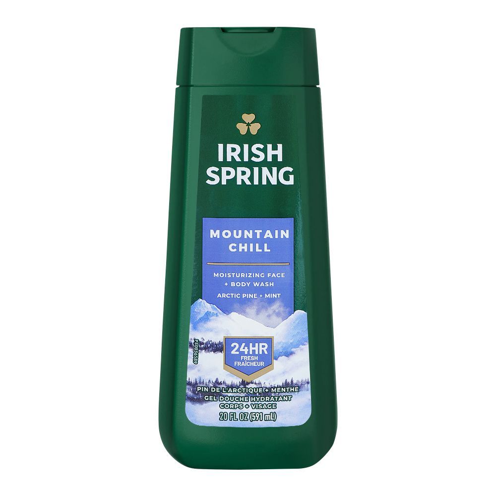 Irish Spring Mountain Chill Arctic Pine+Mint Moisturizing Face+Body Wash, 591ml - Main Image