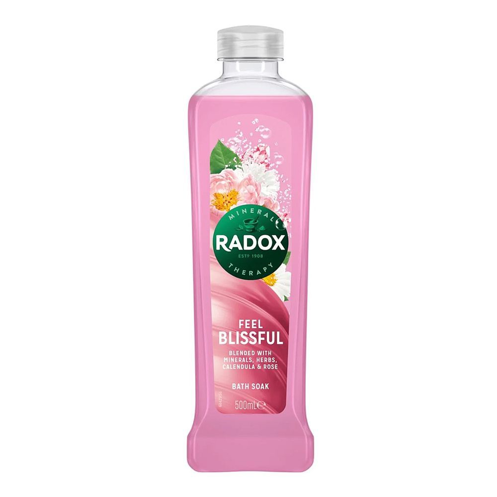 Radox Feel Blissful Bath Soak, Blended With Minerals, Herbs, Calendula & Rose, 500ml - Main Image