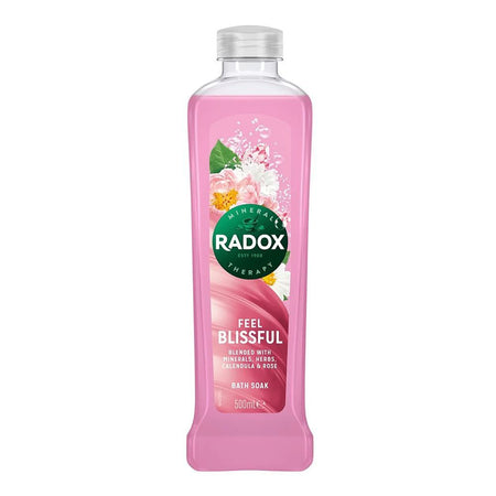 Radox Feel Blissful Bath Soak, Blended With Minerals, Herbs, Calendula & Rose, 500ml - Main Image