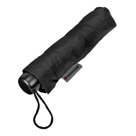 Wenger Travel Umbrella With Wrist Strap, Blend Of Style & Function, Swiss Designed, Black, 611887 - Image 3