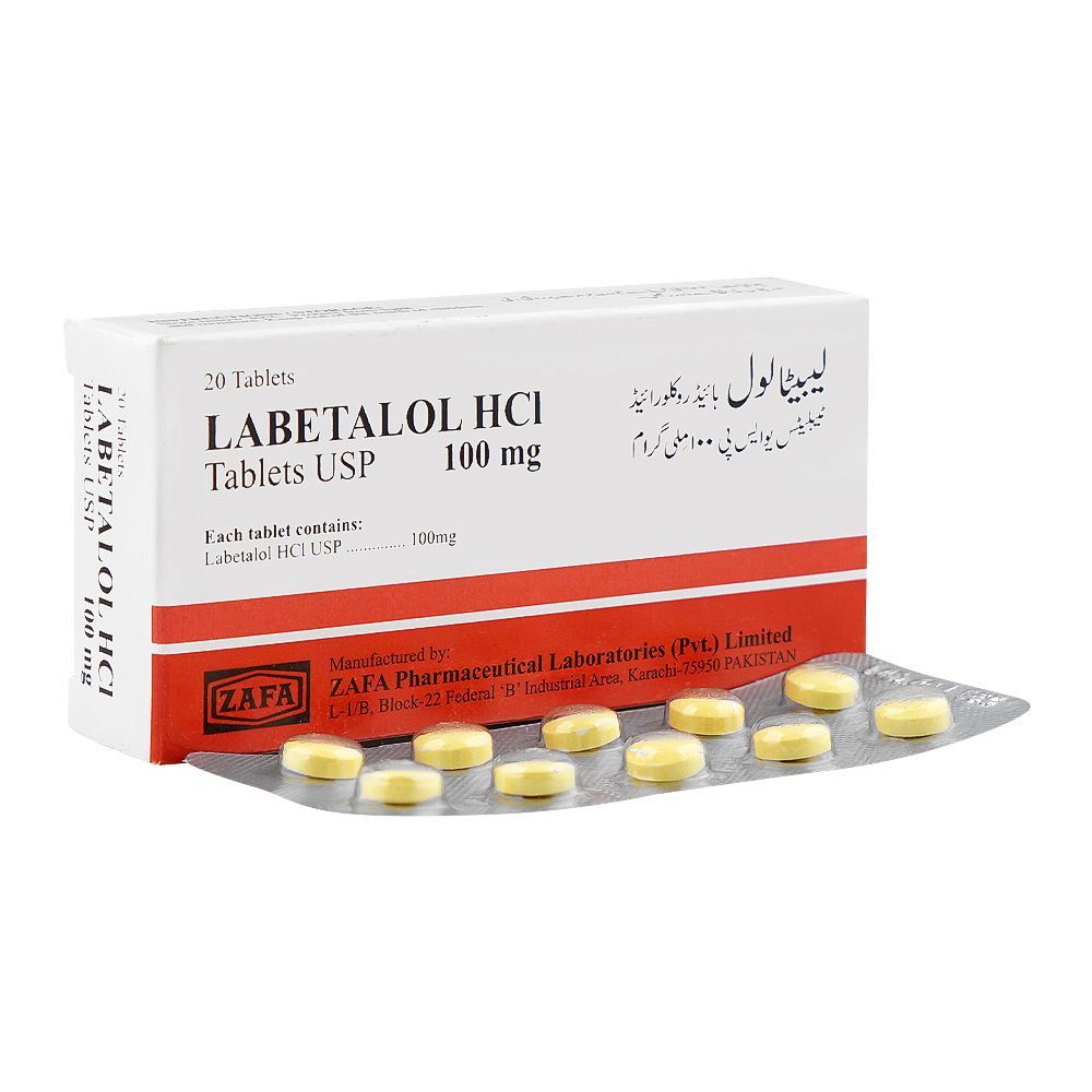 Zafa Pharmaceuticals Labetalol Hci Tablet, 100mg, 20-Pack - Main Image