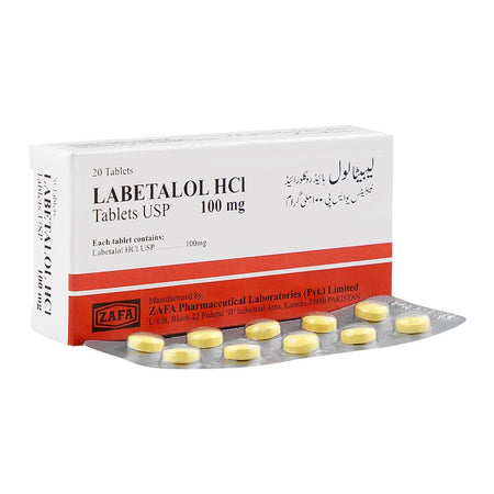 Zafa Pharmaceuticals Labetalol Hci Tablet, 100mg, 20-Pack - Main Image