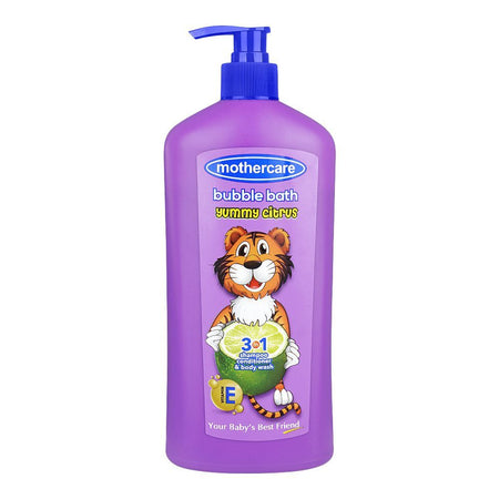 Mothercare Bubble Bath Yummy Citrus 3in1 Shampoo, Conditioner & Body Wash, Vitamin E, 550ml - Main Image