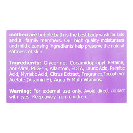 Mothercare Bubble Bath Yummy Citrus 3in1 Shampoo, Conditioner & Body Wash, Vitamin E, 550ml - Image 3