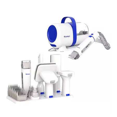 Kemei Pet 15-in-1 Vacuum & Grooming Kit with Clippers, Trimmers, Deshedding Brush, Hair Remover for Cats & Dogs, KM-CW2098 - Main Image
