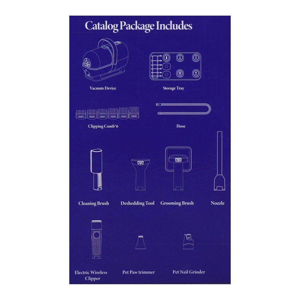 Kemei Pet 15-in-1 Vacuum & Grooming Kit with Clippers, Trimmers, Deshedding Brush, Hair Remover for Cats & Dogs, KM-CW2098 - Image 6