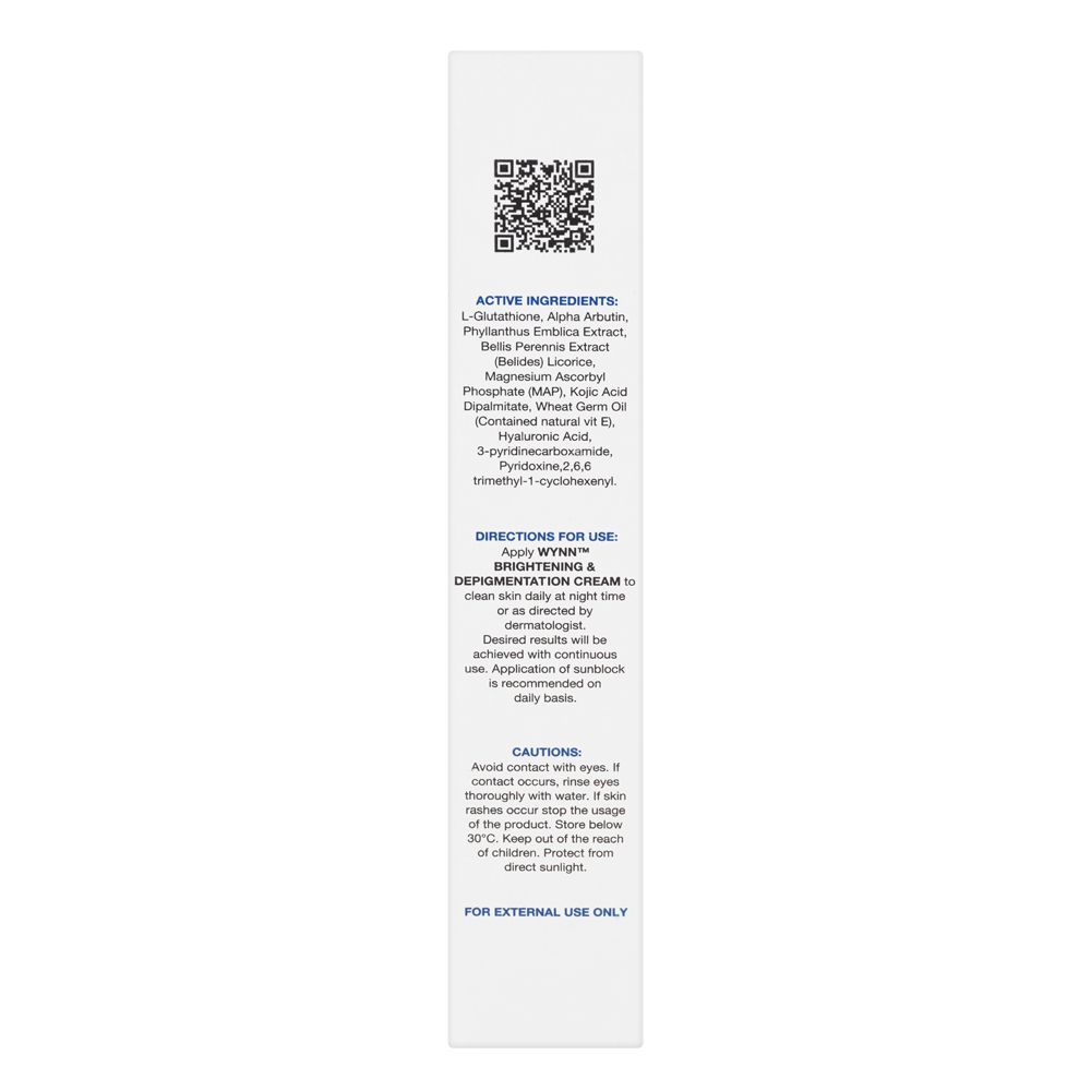 Wynn Brightening & Depigmentation Cream, Anti-Aging, Repair Sun Damage, For All skin types, 30g - Image 4