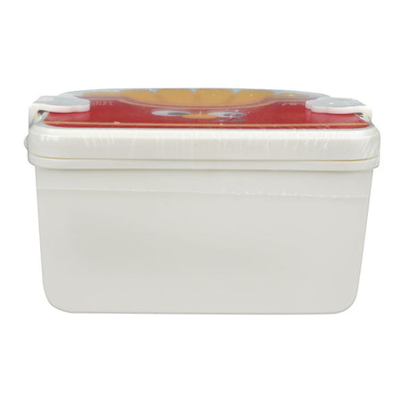 Plastic Lunch Box, 3 Compartments, Spoon & Fork, 1200ml, Off White, 5.5in (H) x 4.5in (W) x 2.6in (D), 6824 - Image 3