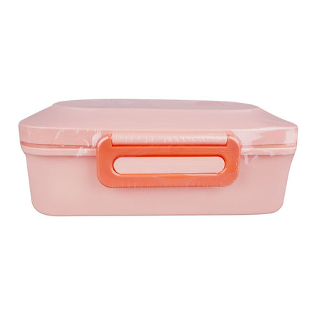 Hello Kitty Plastic Lunch Box, 3 Compartments, Spoon & Fork, 1100ml, Pink, 7.3in (H) x 4.5in (W) x 2.2in (D), Tq-158 - Image 3