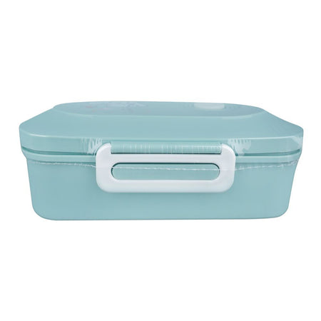 Cinnamoroll Plastic Lunch Box, 3 Compartments, Spoon & Fork, 1100ml, Sea Green, 7.3in (H) x 4.7in (W) x 2in (D), Tq-158 - Image 3
