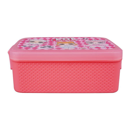 Unicorn Plastic Lunch Box, Dark Pink, 5.9in (H) x 4.1in (W) x 2in (D), Tq28-31 - Image 2