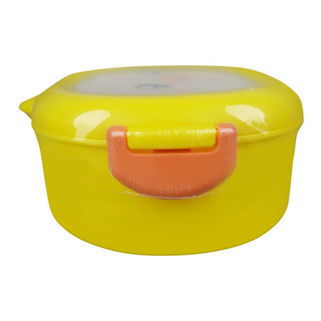 Plastic Lunch Box, Fork & Spoon, Yellow, 5.3in (H) x 3.3in (W) x 2.4in (D), 6386 - Image 3