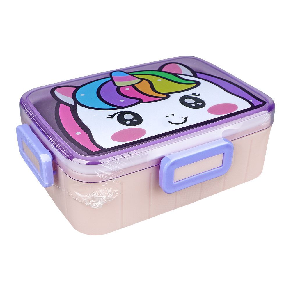 Stainless Steel Lunch Box, 600ml, Pink, 6.1in (H) x 4.2in (W) x 1.8in (D), 2531G - Main Image