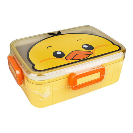 Stainless Steel Lunch Box, 600ml, Yellow, 6.1in (H) x 4.1in (W) x 1.8in (D), 2531G - Main Image