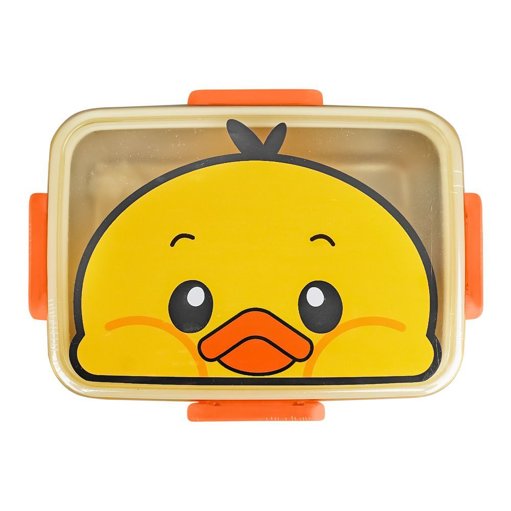 Stainless Steel Lunch Box, 600ml, Yellow, 6.1in (H) x 4.1in (W) x 1.8in (D), 2531G - Image 2