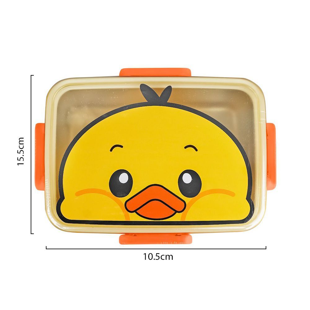 Stainless Steel Lunch Box, 600ml, Yellow, 6.1in (H) x 4.1in (W) x 1.8in (D), 2531G - Image 5