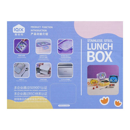 Stainless Steel Lunch Box, 600ml, Blue, 6.1in (H) x 4.2in (W) x 2in (D), 2531G - Image 6