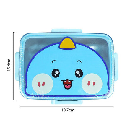 Stainless Steel Lunch Box, 600ml, Blue, 6.1in (H) x 4.2in (W) x 2in (D), 2531G - Image 5
