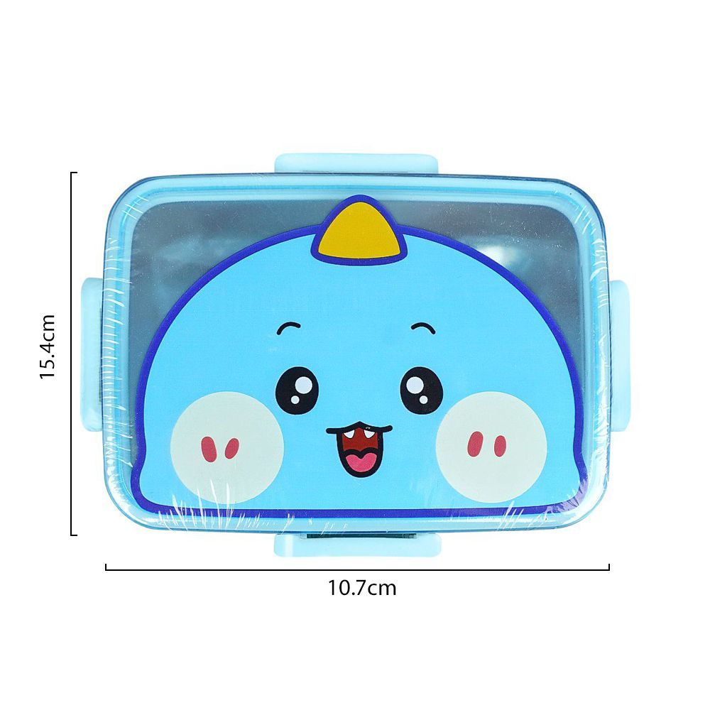 Stainless Steel Lunch Box, 600ml, Blue, 6.1in (H) x 4.2in (W) x 2in (D), 2531G - Image 5