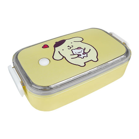 Pompompurin Stainless Steel Seal Insulated Lunch Box, Yellow, 6.1in (H) x 3.3in (W) x 1.8in (D), Tq29-29 - Main Image