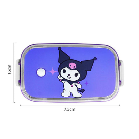 Kuromi Stainless Steel Seal Insulated Lunch Box, Purple, 6.3in (H) x 3in (W) x 2in (D), Tq29-29 - Image 3