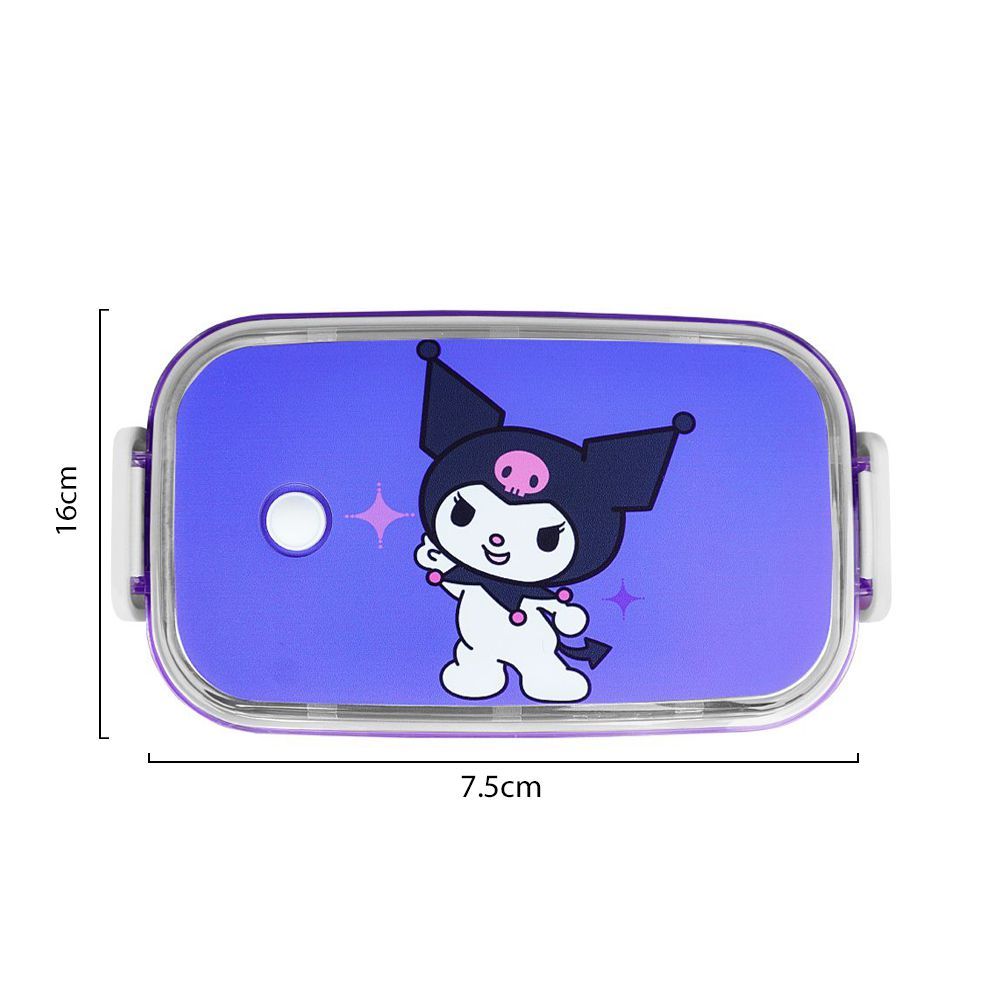 Kuromi Stainless Steel Seal Insulated Lunch Box, Purple, 6.3in (H) x 3in (W) x 2in (D), Tq29-29 - Image 3