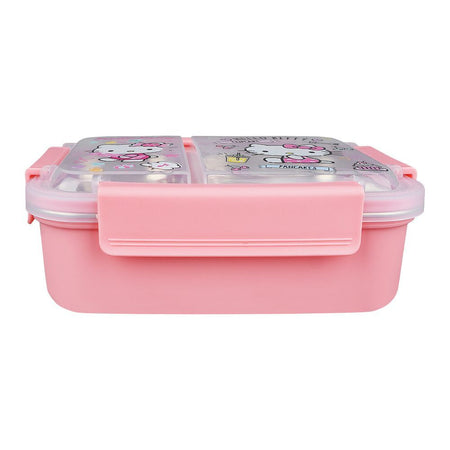 Stainless Steel Lunch Box, 2 Compartments, Pink, 6.9in (H) x 4.7in (W) x 2in (D), 88125 - Image 3