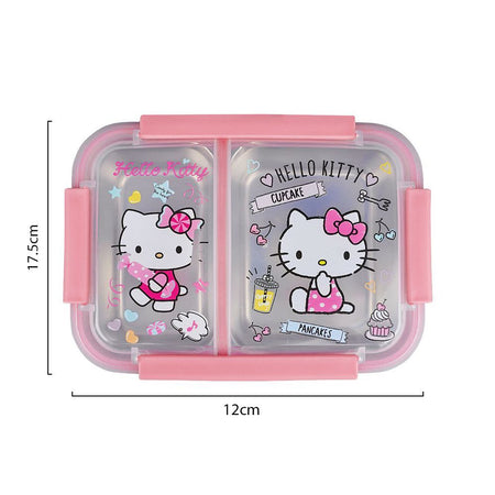 Stainless Steel Lunch Box, 2 Compartments, Pink, 6.9in (H) x 4.7in (W) x 2in (D), 88125 - Image 5