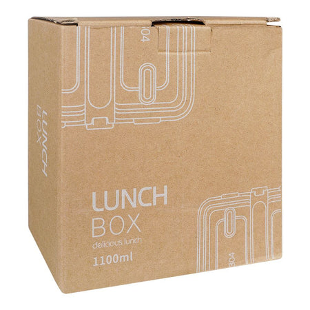 Stainless Steel Lunch Box, 2 Compartments, 1100ml, Sea Green, 6.3in (H) x 7.1in (W) x 2.4in (D), Yk-117 - Image 5
