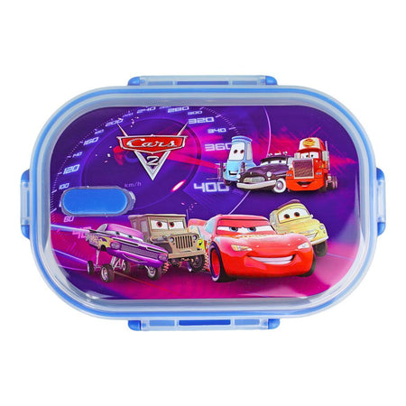 Stainless Steel Lunch Box, 2 Compartments & Cutlery, Blue, 6.5in (H) x 3.9in (W) x 1.8in (D), 113-Ca - Image 2