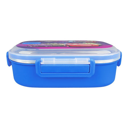 Stainless Steel Lunch Box, 2 Compartments & Cutlery, Blue, 6.5in (H) x 3.9in (W) x 1.8in (D), 113-Ca - Image 3