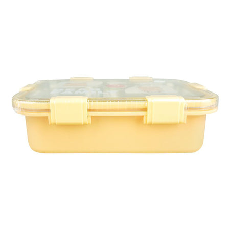 Stainless Steel Lunch Box, 2 Compartments & Cutlery, 850ml, Peach, 7.3in (H) x 4.9in (W) x 2in (D), 7087 - Image 3