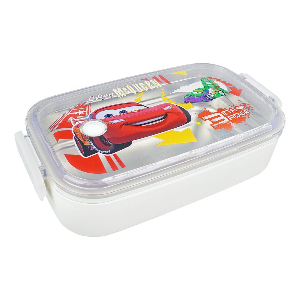 Car Stainless Steel Lunch Box, White, 6.3in (H) x 3.1in (W) x 1.8in (D), 0030-K2 - Main Image