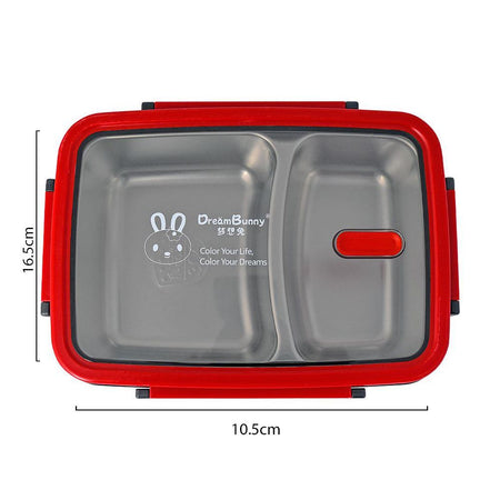 Stainless Steel Lunch Box, 2 Compartments, 1200ml, Black, 6.5in (H) x 4.1in (W) x 2in (D), Yc90101 - Image 7